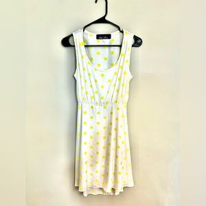 Blue Rain Polka Dot Dress Back Cutout Detail